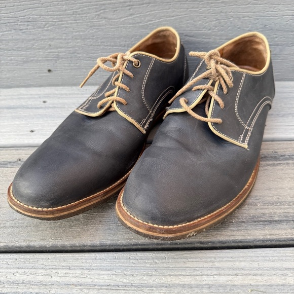 Johnston & Murphy 1850 Classic Dark Navy Leather Men's Oxford Shoes Size 10.5 - Picture 15 of 17